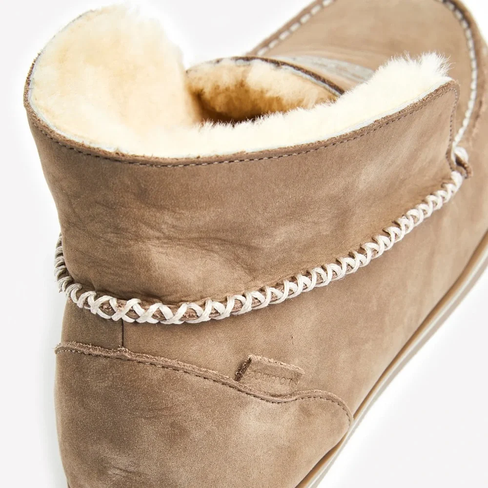 hari mari ALTA Storm nubuck leather shearling indoor/outdoor slippers 8 SOLD OUT - Picture 5 of 11